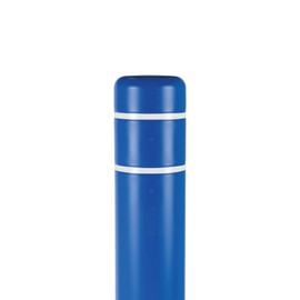 BollardGard 8" x 52" Bollard Cover Blue - Innoplast (Blue White Tape)