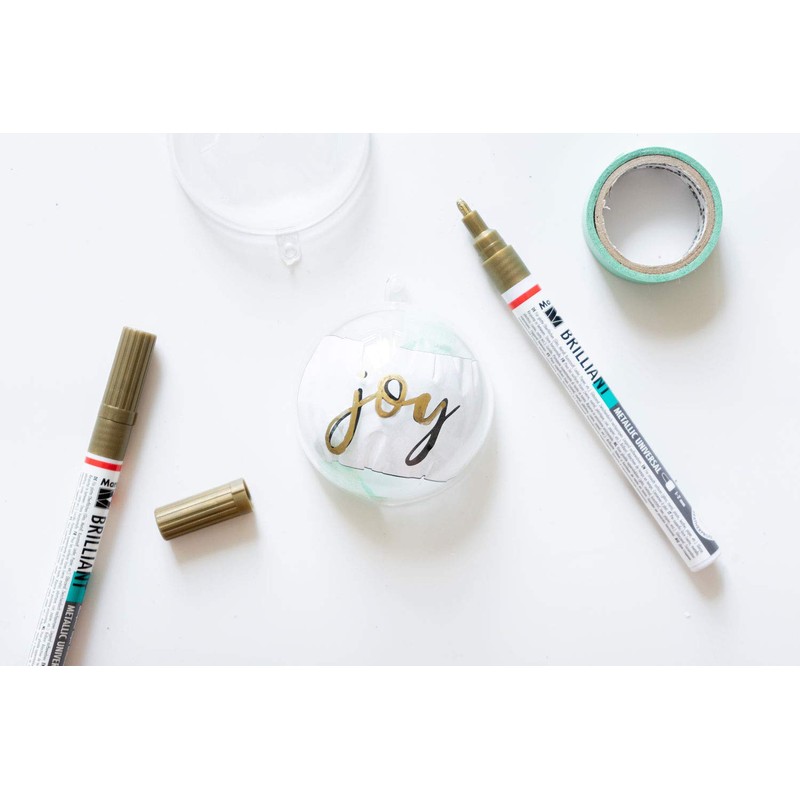 Marabu Brilliant Painter Calligraphy Pen (1-2.5mm Tip) - 082 Silver