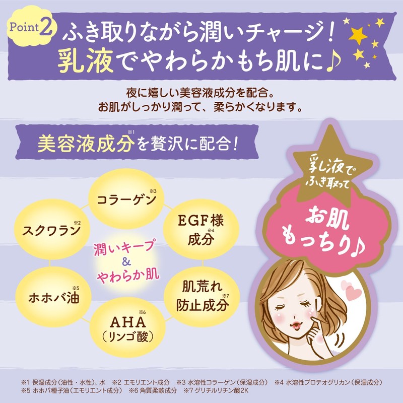 ズボラボ 夜用ふき取り乳液シート クレンジングシート(メイク落とし+洗顔+化粧水+乳液+美容液) 乳液シート 夜用 35枚 (x 1)