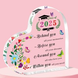 QMVMV Graduation Gifts for Her Class Of 2025 Graduation Acrylic Plaque for University College Middle High School Graduate Souvenir for Senior Students Nurse Degree School Student Teen Girls Boys