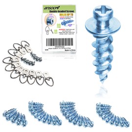Ansoon Bear Claw Double-Headed Wall Pictures Screws, 4-in-1 Picture Drywall Hanging Hooks Nails Holds Upto 30 Lbs. - Drywall Screw/Anchor for D-Rings/Wire/Keyholes - Hang Pictures/Mirrors and More