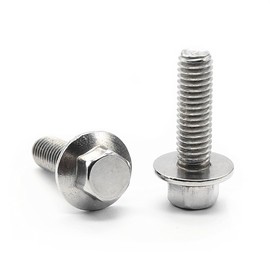 10pcs/lot M6 x 1.0Pitch x16mm A2 Stainless Steel Hex Cap Flange Bolt Metric