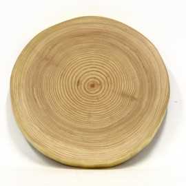 [Cypress] Annual Ring Natural Single Piece Cutting Board, Cooking Plate, Almost Clean AB (Diameter 10.2 inches (26 cm), AB)