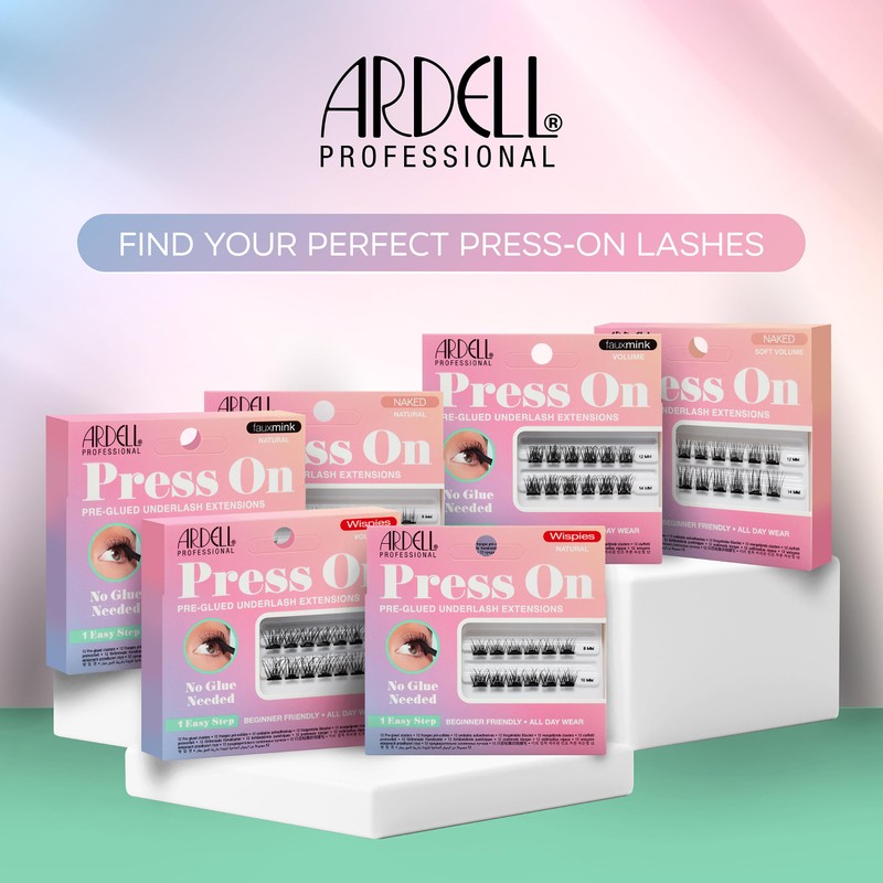 Ardell Press On Pre-Glued Eyelash Extension - Fauxmink Volume, Customizable