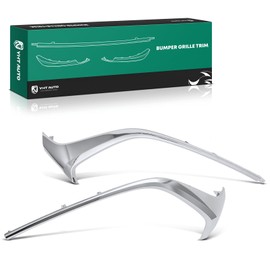 YHTAUTO Front Left and Right Bumper Grille Trim Strip Compatible with Mazda CX-3 2016-2022, Chrome Molding Grill Molding Panel, Stylish Radiator Grille Guard Cover, Pair Set