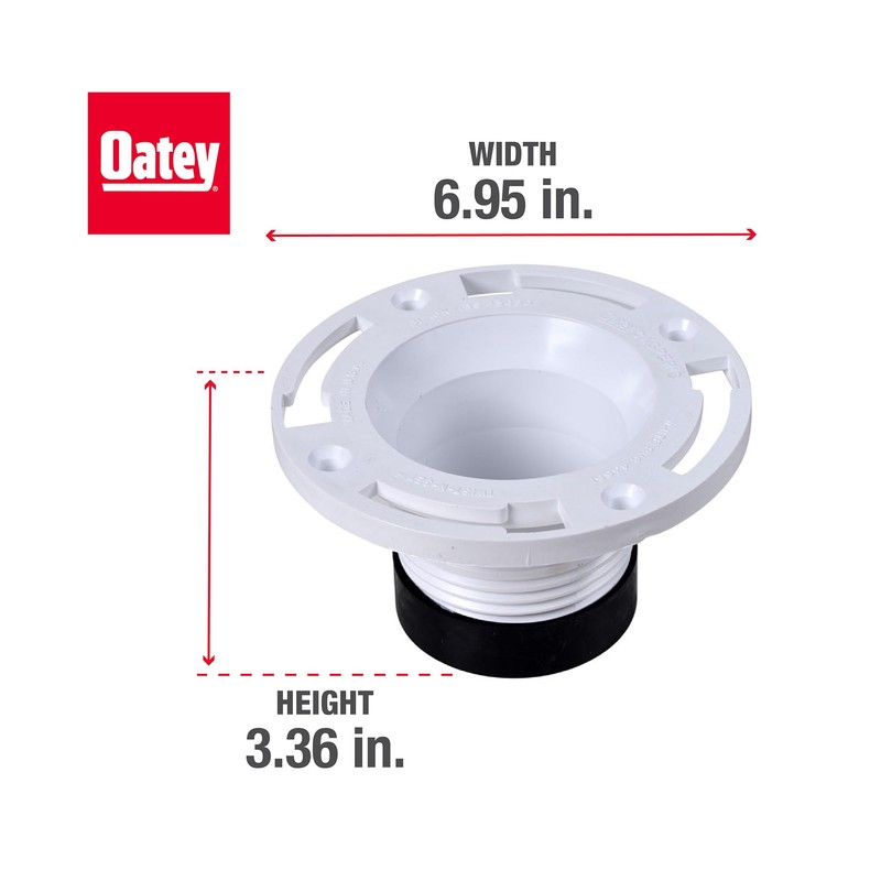 Oatey 4 in. PVC Twist-N-Set Closet Flange