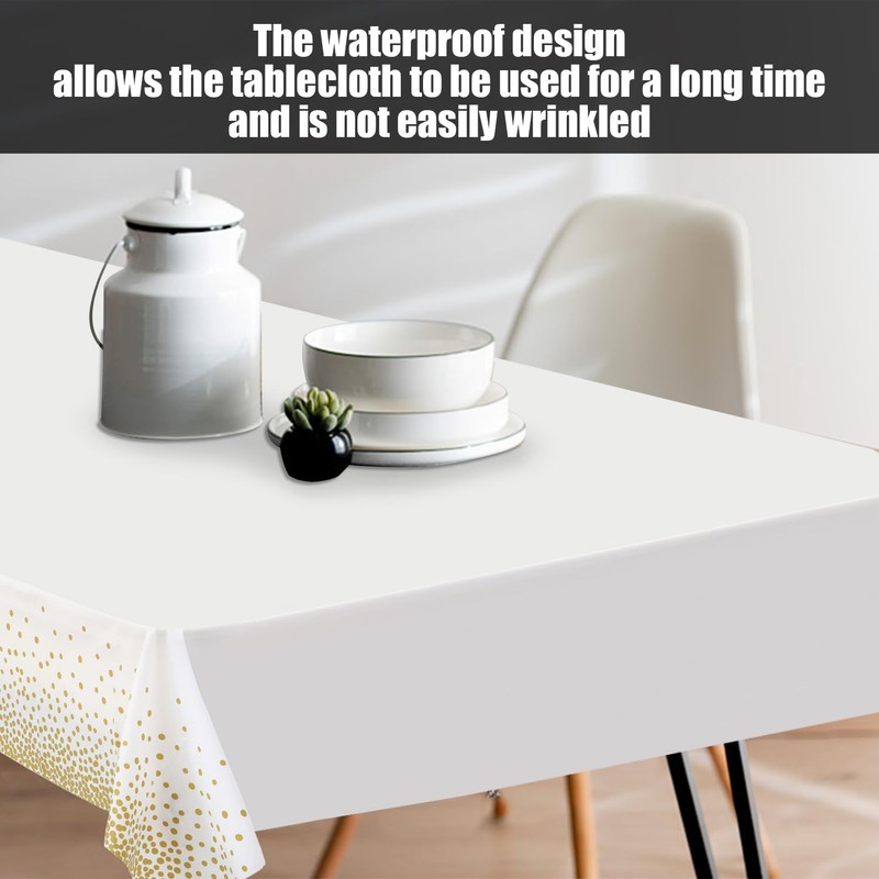 HDGSAFD Pack of 4 Small Polka Dot Printed Tablecloths, Party