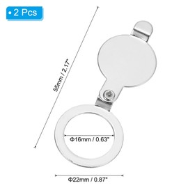 PATIKIL 5/8" Peephole Cover,Door Peephole Protector Privacy Door Viewer Cover for Home Security Apartment Hotel,Bright Chrome 2pcs
