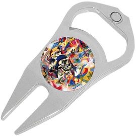 NewCharms Composition VII Golf Ball Marker Divot Repair Tool Bottle Opener