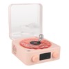Record Player Style Bluetooth Speaker with Night Light and Time