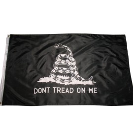 Trade Winds Black Gadsden Dont Tread on Me Flag Tea Party Banner Pennant New Outdoor 3x5 FT