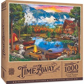 1000 Piece Jigsaw Puzzle for Adult, Family, Or Kids - Sunset Canoe by Masterpieces - 19.25"X26.75" - Family Owned American Puzzle Company
