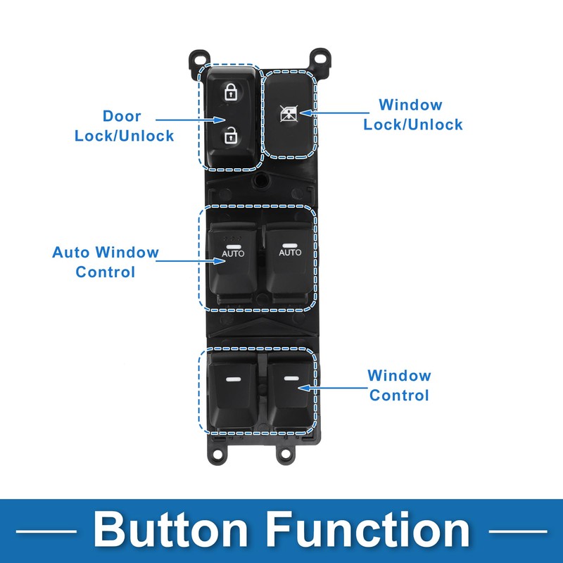 A ABSOPRO Power Window Switch No.93571A7200 Front Left Driver Side