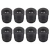 Sourcing Map 8Pcs M8 Threaded Plastic Black Tube End Cap