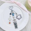 SHANFAA Cute Grey Key Chain, Fluffy Cat Keychain, Aesthetic Y2K