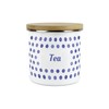Purely Home Indigo Polka Dots Spots Tea Canister - White
