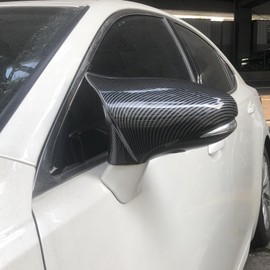 ZiWen Sport Carbon Fiber Gloss Black Door Rearview Mirror Cover Trim for Lexus is GS ES RC 2013 2014 2015 2016 2017 2018 (Carbon Fiber Color)