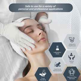 MED PRIDE Medical Examination Stretch Vinyl 100 Gloves, Small| Ultra-Stretchy Disposable Safety Gloves| Heavy-Duty, Tear-Resistant Powder & Latex-Free | Ambidextrous, White