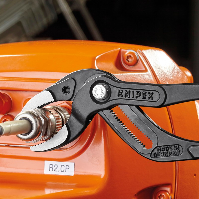 KNIPEX Tools - Pipe Gripping Pliers With Serrated Jaws (8101250),