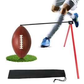 LVOERTUIG Football Kicking Tee,Football Kicking Tee Holder,Portable Field Goal Kicking Holder Stand,True Strike Pro Football Kicking Tee for Any Size Football(Color:Black Red)