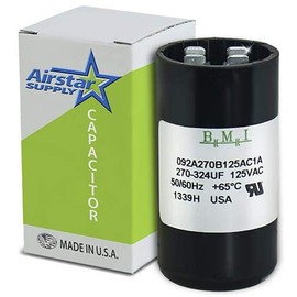 270-324 uF x 110/125 VAC - Well Pump Motor Start Capacitor - BMI Replacement # 092A270B125AC1A - Made in The USA
