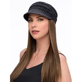 Hat Magic 16" Length Color FS26/31S6 Salted Caramel - Jon Renau Hairpieces 100% Adjustable Headband Synthetic Hair Addition Comfortable Hair Womens Wig Bundle MaxWigs Hairloss Booklet