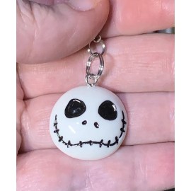 Jack Skellington Nightmare Before Christmas Charm Zipper Pull & Keychain Add On
