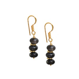 Gempires Dantrite Quartz Rondelle Beads Dangle Earrings Lightweight Non-Tarnish Gold Plated Jewelry Perfect Gift For Everyday Elegance