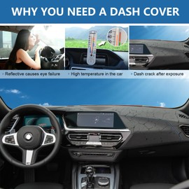 Dash Cover Mat for Jeep Grand Cherokee 2011-2019 2020 2021 Dashboard Cover Protector Interior Accessories Sunshade Anti Glare Pad Mat Carpet (NOT for Jeep Cherokee & Grand Cherokee L)