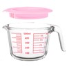 2-Cups Glass Measuring Cups with Lids Set, Measuring Jugs with