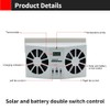 Acouto Ventilador Solar para Auto, Ventilador Solar Universal para Ventana