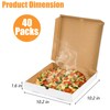 ZENFUN 40 Pack Pizza Box 10"×10", White Pizza Box, Grease-Resistant