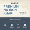 Haggar mens Premium No Iron Khaki Classic Fit Expandable Waist