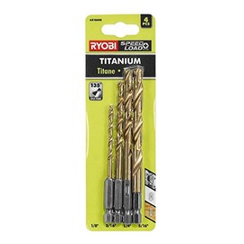 Ryobi Hex Shank Pilot Titanium Drill Bit Set (4-Piece)