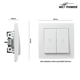 mcpower Flair” Switch, 250 V/10 A, UP, Up And Down Light, White