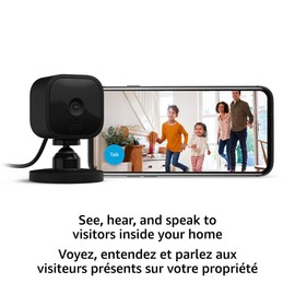 Blink Mini – Compact indoor plug-in smart security camera, 1080p HD video, night vision, motion detection, two-way audio, easy set up, Works with Alexa – 2 cameras (Black)