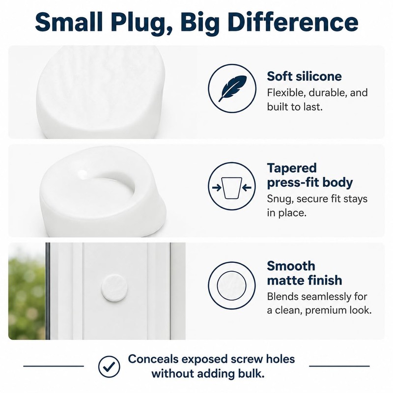 MVRPOWER 50 Pcs Door Screw Hole Plugs Screw Hole Covers