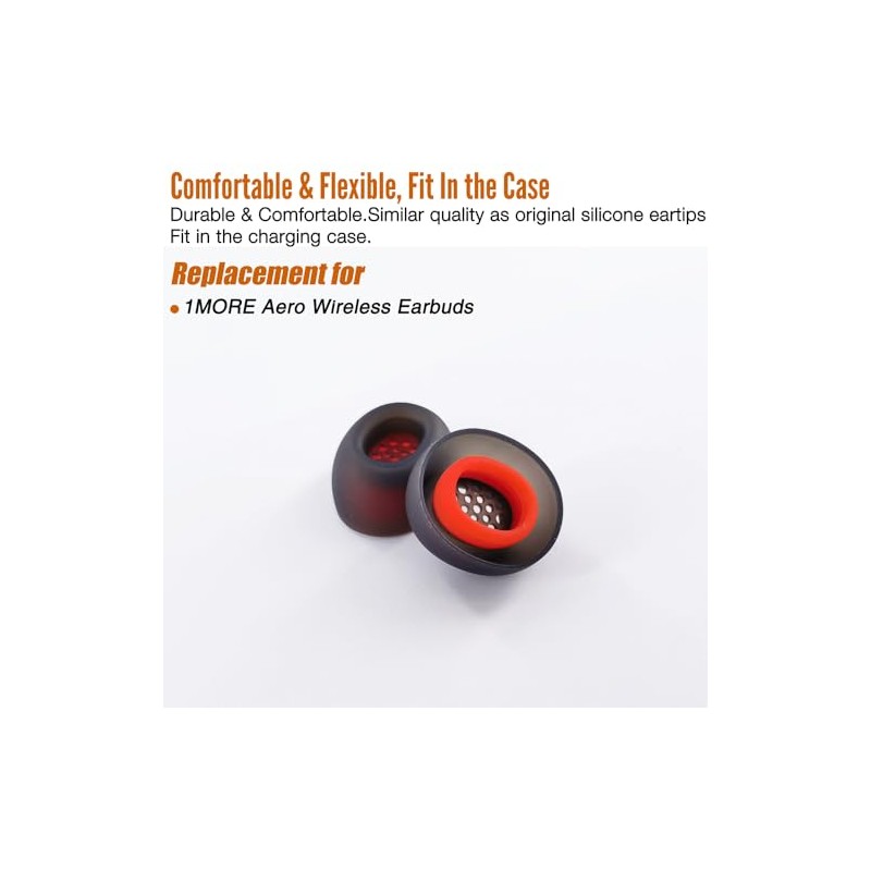 TENNMAK Eartips Replacement for 1MORE Aero Wireless Earbuds Earpad