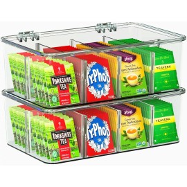 Utopia Home (2 Pack) Tea Bag Organizer - Stackable Tea Bag Storage Organizer