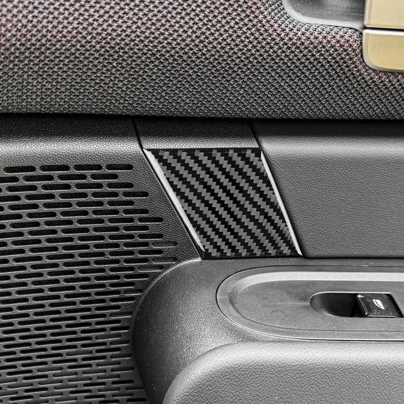 FXETRNL Real Carbon Fiber Door Lock Button Box Sticker, Decor