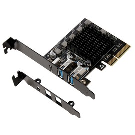 2 Port USB Type A 3.2 and Single Port USB-C 3.2 Gen 2x2 PCI-e Gen 3 x4 Expansion Card