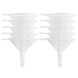 OSTTRPO Mini Funnel 10-Pack, 2.16-Inch Clear Plastic Funnel for Filling Bottles, Perfect for Essential Oils, Perfume, Science Lab, Sand Art, Baby Oil, Flask, and Fine-Line Applicators
