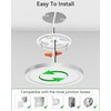 zemty Silver Flush Mount Ceiling Light - Super Thin 12In