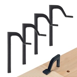 POWERTEC 71528-P2 8 inch Workbench Holdfast Woodworking Bench Dog Hole Clamps, Hold Down Clamps for 3/4" bench dog hole, 4 pack, Black