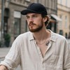 Clakllie Soft Short Brim Baseball Cap Flat Bill Snapback Cap