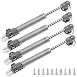 Hxchen 4Pcs Lift Support, 6 Inch Gas Strut, 40N Soft Close Hinges, Gas Spring, Lid Support, Kitchen Cabinet Hinges, Toy Box Hinges, Gas Shocks, Hydraulic Support Cabinet Hinge with Screws
