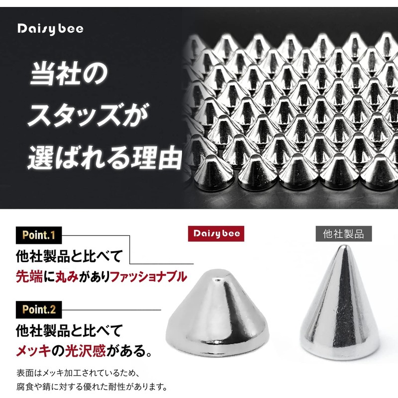 Daisybee Stud Parts, Tacks, Spikes, Conical Type, Set of 100,