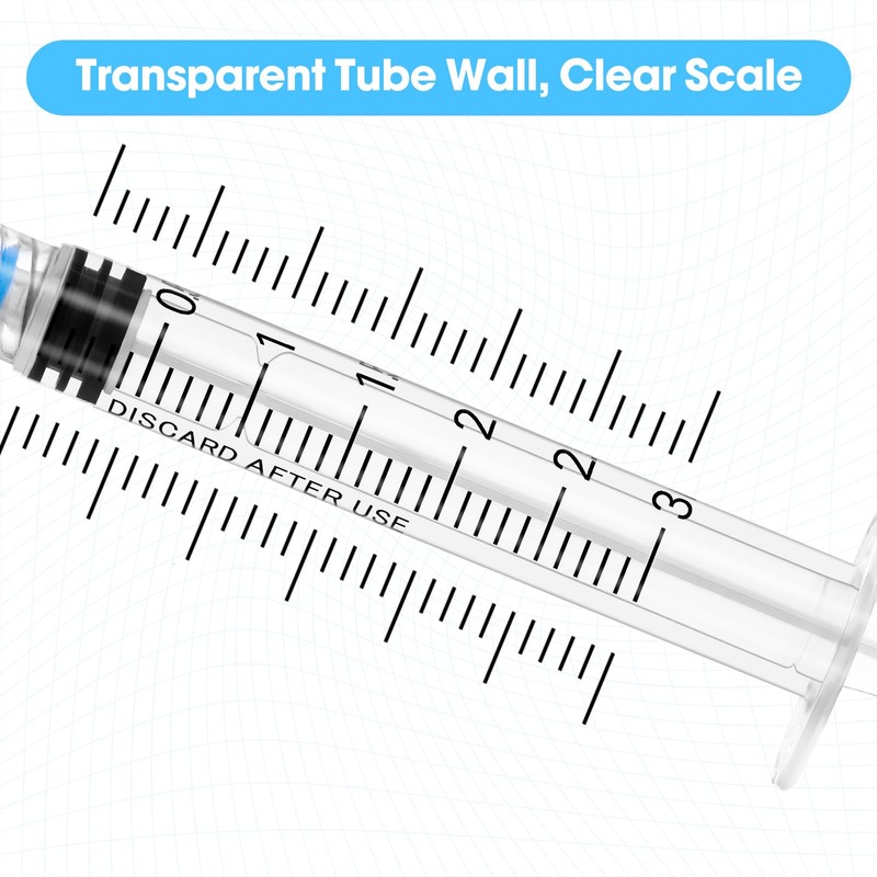 3ml/cc Luer Lock Syringe with 23Ga 1inch Lab Supplies, Disposable