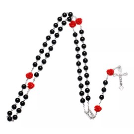 Rosarios Catolico Rosa Mistica Virgen María Bola Tipo Perla