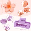 Flower Hair Clips for Women Square Claw Clips for Girls